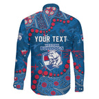 Personalized Western Bulldogs Family Matching Mermaid Dress and Hawaiian Shirt Aboriginal Pattern with Graffiti Style