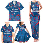 Personalized Western Bulldogs Family Matching Tank Maxi Dress and Hawaiian Shirt Aboriginal Pattern with Graffiti Style
