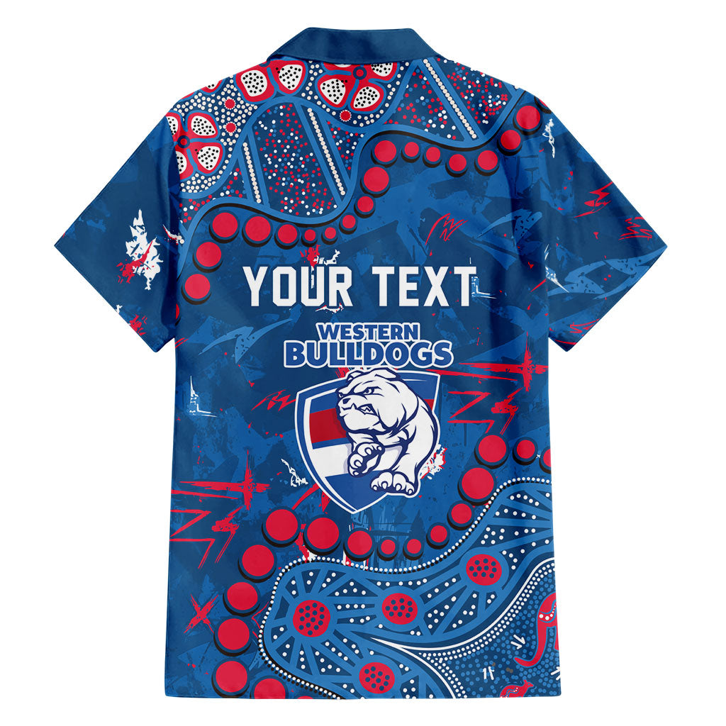 Personalized Western Bulldogs Family Matching Tank Maxi Dress and Hawaiian Shirt Aboriginal Pattern with Graffiti Style