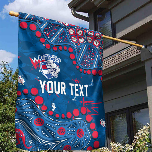 Personalized Western Bulldogs Garden Flag Aboriginal Pattern with Graffiti Style