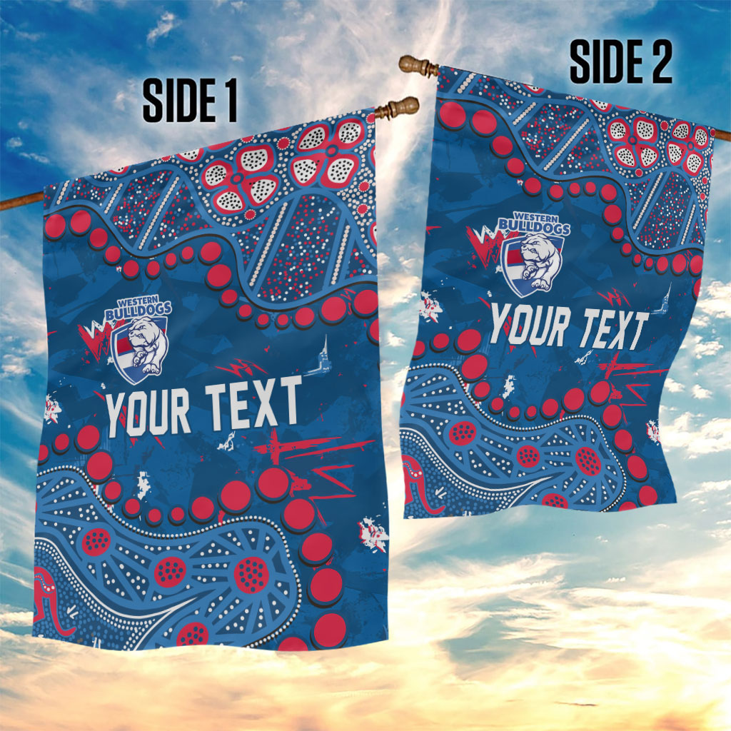 Personalized Western Bulldogs Garden Flag Aboriginal Pattern with Graffiti Style