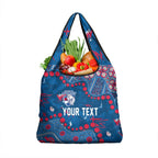 Personalized Western Bulldogs Grocery Bag Aboriginal Pattern with Graffiti Style