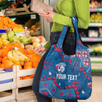 Personalized Western Bulldogs Grocery Bag Aboriginal Pattern with Graffiti Style