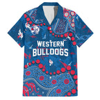 Personalized Western Bulldogs Hawaiian Shirt Aboriginal Pattern with Graffiti Style