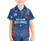 Personalized Western Bulldogs Hawaiian Shirt Aboriginal Pattern with Graffiti Style