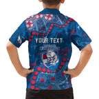 Personalized Western Bulldogs Hawaiian Shirt Aboriginal Pattern with Graffiti Style