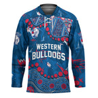 Personalized Western Bulldogs Hockey Jersey Aboriginal Pattern with Graffiti Style