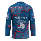 Personalized Western Bulldogs Hockey Jersey Aboriginal Pattern with Graffiti Style