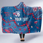Personalized Western Bulldogs Hooded Blanket Aboriginal Pattern with Graffiti Style