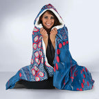 Personalized Western Bulldogs Hooded Blanket Aboriginal Pattern with Graffiti Style
