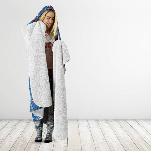 Personalized Western Bulldogs Hooded Blanket Aboriginal Pattern with Graffiti Style