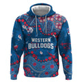 Personalized Western Bulldogs Hoodie Aboriginal Pattern with Graffiti Style