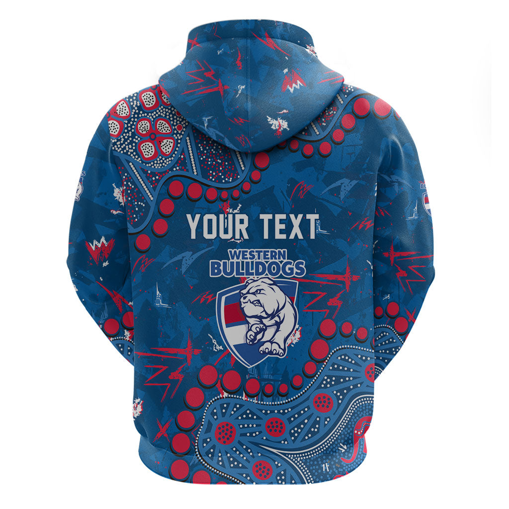 Personalized Western Bulldogs Hoodie Aboriginal Pattern with Graffiti Style