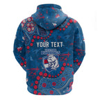 Personalized Western Bulldogs Hoodie Aboriginal Pattern with Graffiti Style
