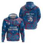 Personalized Western Bulldogs Hoodie Aboriginal Pattern with Graffiti Style