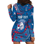 Personalized Western Bulldogs Hoodie Dress Aboriginal Pattern with Graffiti Style