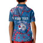 Personalized Western Bulldogs Kid Polo Shirt Aboriginal Pattern with Graffiti Style