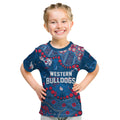 Personalized Western Bulldogs Kid T Shirt Aboriginal Pattern with Graffiti Style