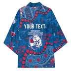 Personalized Western Bulldogs Kimono Aboriginal Pattern with Graffiti Style