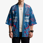 Personalized Western Bulldogs Kimono Aboriginal Pattern with Graffiti Style