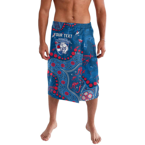 Personalized Western Bulldogs Lavalava Aboriginal Pattern with Graffiti Style