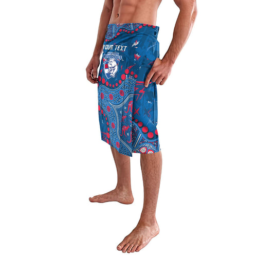 Personalized Western Bulldogs Lavalava Aboriginal Pattern with Graffiti Style