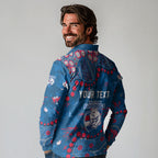 Personalized Western Bulldogs Long Sleeve Polo Shirt Aboriginal Pattern with Graffiti Style