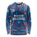 Personalized Western Bulldogs Long Sleeve Shirt Aboriginal Pattern with Graffiti Style