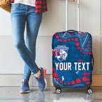 Personalized Western Bulldogs Luggage Cover Aboriginal Pattern with Graffiti Style
