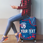 Personalized Western Bulldogs Luggage Cover Aboriginal Pattern with Graffiti Style