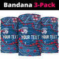 Personalized Western Bulldogs Neck Gaiter Aboriginal Pattern with Graffiti Style