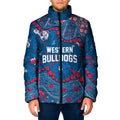 Personalized Western Bulldogs Padded Jacket Aboriginal Pattern with Graffiti Style