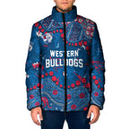Personalized Western Bulldogs Padded Jacket Aboriginal Pattern with Graffiti Style