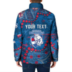 Personalized Western Bulldogs Padded Jacket Aboriginal Pattern with Graffiti Style