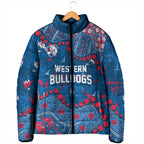 Personalized Western Bulldogs Padded Jacket Aboriginal Pattern with Graffiti Style