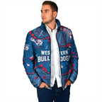Personalized Western Bulldogs Padded Jacket Aboriginal Pattern with Graffiti Style