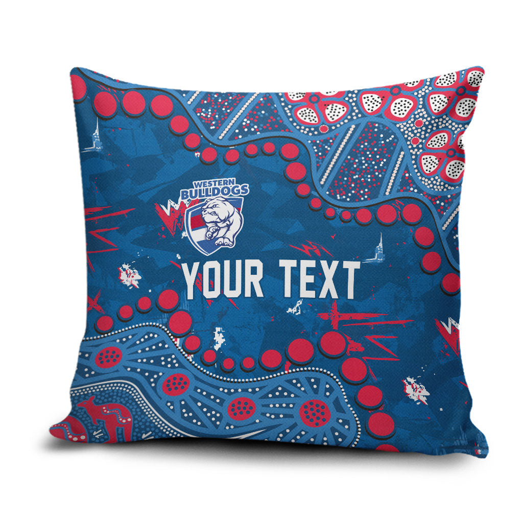 Personalized Western Bulldogs Pillow Cover Aboriginal Pattern with Graffiti Style