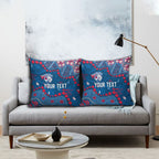 Personalized Western Bulldogs Pillow Cover Aboriginal Pattern with Graffiti Style