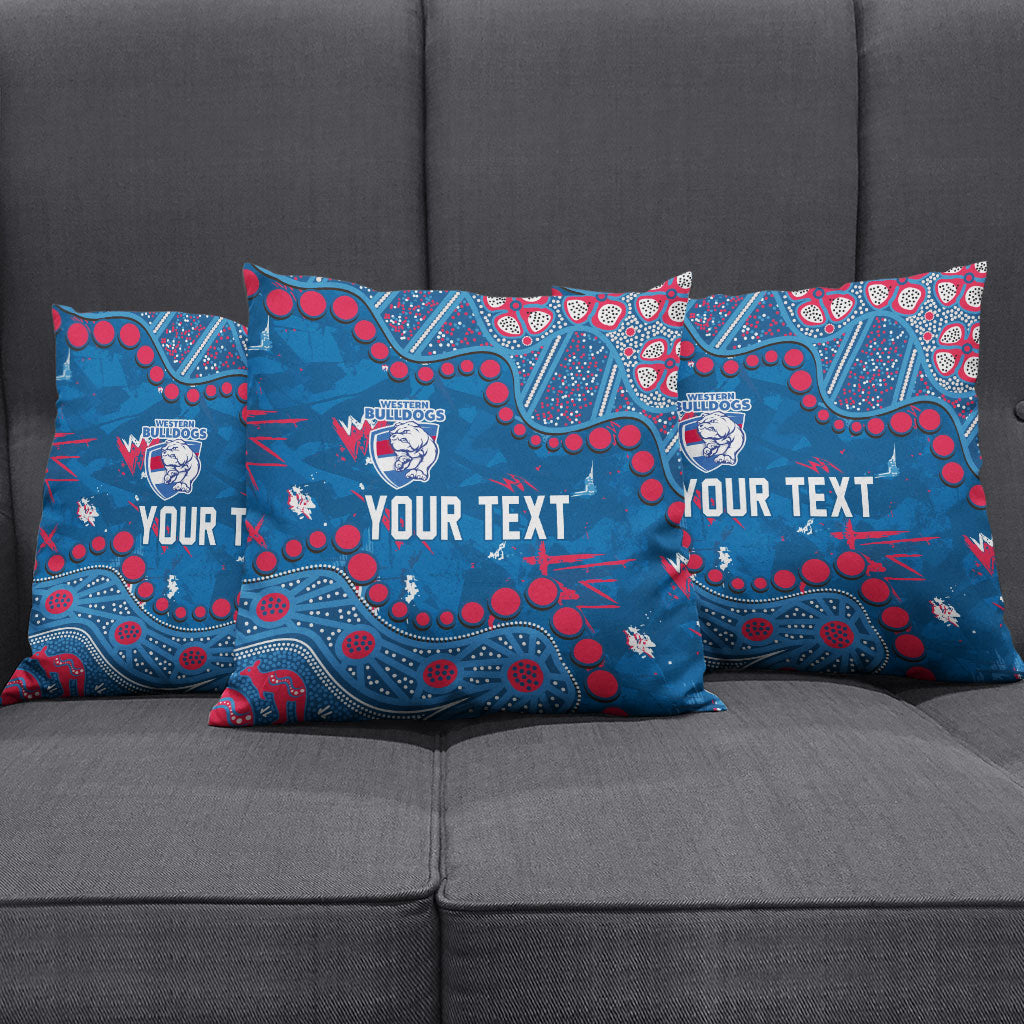 Personalized Western Bulldogs Pillow Cover Aboriginal Pattern with Graffiti Style