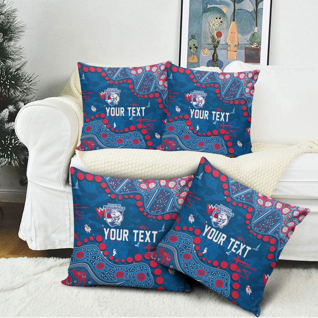 Personalized Western Bulldogs Pillow Cover Aboriginal Pattern with Graffiti Style