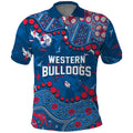 Personalized Western Bulldogs Polo Shirt Aboriginal Pattern with Graffiti Style
