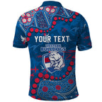 Personalized Western Bulldogs Polo Shirt Aboriginal Pattern with Graffiti Style