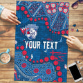 Personalized Western Bulldogs Puzzle Aboriginal Pattern with Graffiti Style