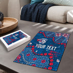 Personalized Western Bulldogs Puzzle Aboriginal Pattern with Graffiti Style
