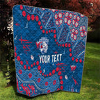 Personalized Western Bulldogs Quilt Aboriginal Pattern with Graffiti Style
