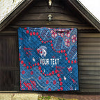 Personalized Western Bulldogs Quilt Aboriginal Pattern with Graffiti Style
