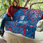 Personalized Western Bulldogs Quilt Aboriginal Pattern with Graffiti Style