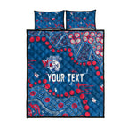 Personalized Western Bulldogs Quilt Bed Set Aboriginal Pattern with Graffiti Style