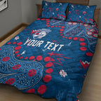 Personalized Western Bulldogs Quilt Bed Set Aboriginal Pattern with Graffiti Style