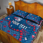 Personalized Western Bulldogs Quilt Bed Set Aboriginal Pattern with Graffiti Style
